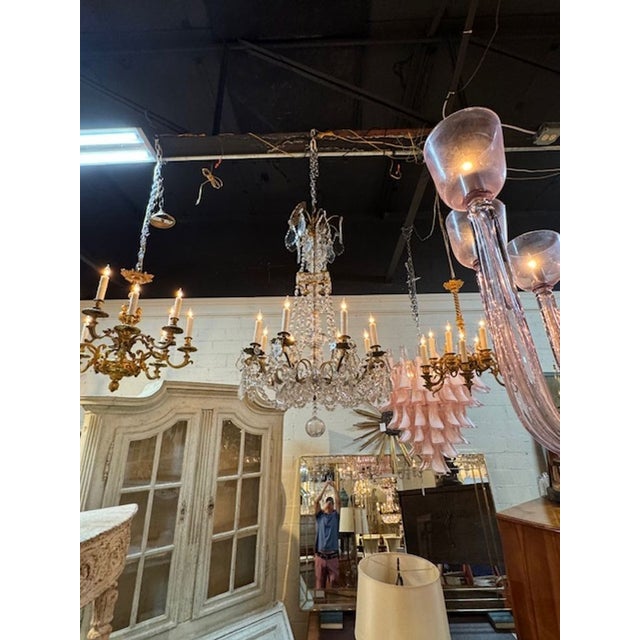 Traditional 19th Century French Baccarat Manner Chandelier For Sale - Image 3 of 8