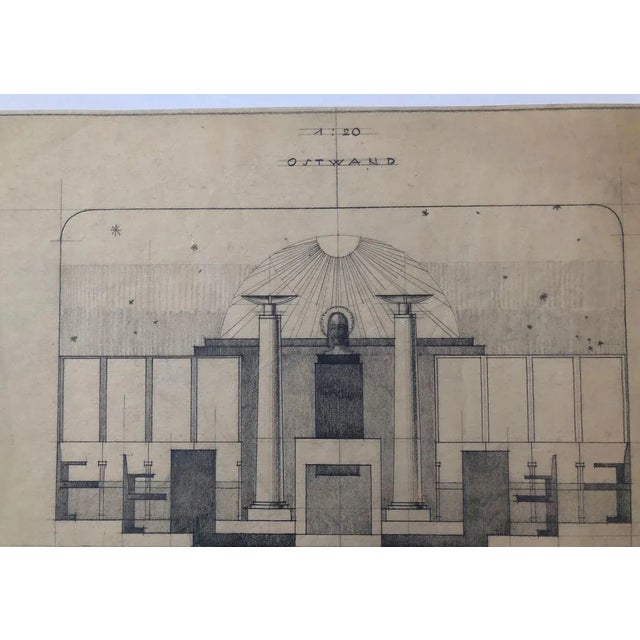 Freemasons Lodge Schwindgasse Working Drawings by Architects, Vienna, 1930, Set of 4 For Sale - Image 11 of 18