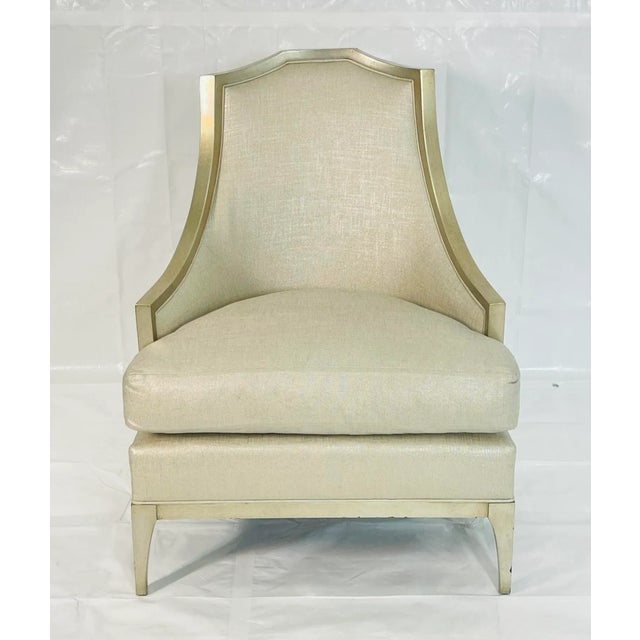 Elegant and sculptural lounge chair designed and manufactured in Los Angeles, California by Reagan Hayes. This refined...