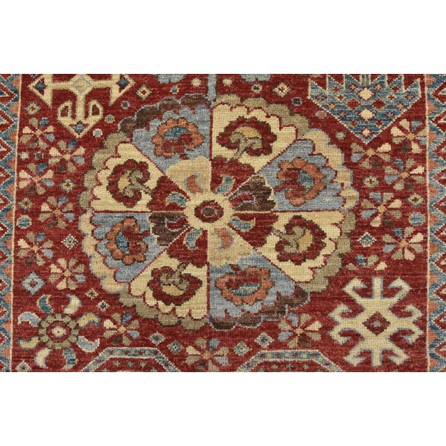 Suzani Runner 2’6” X 9’10” Red Wool Traditional Hand-Knotted Oriental Rug For Sale - Image 10 of 14