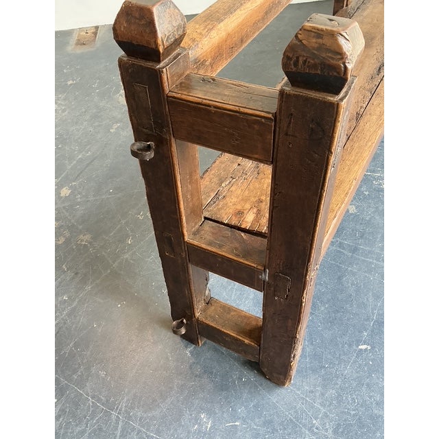 Vintage 18th Century Monumental Spanish Bench For Sale In West Palm - Image 6 of 12