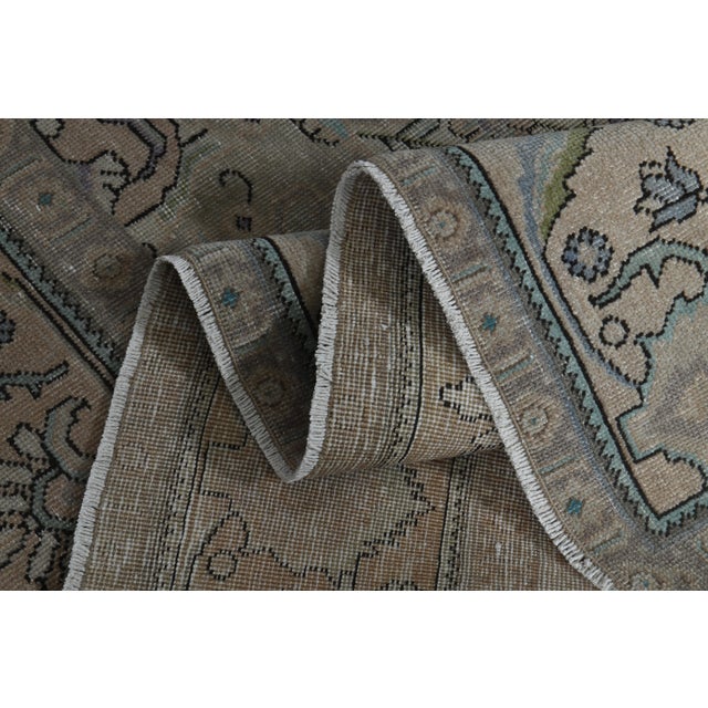 1970s Vintage Persian Handmade Wool Cotton Orange Area Rug For Sale - Image 4 of 11