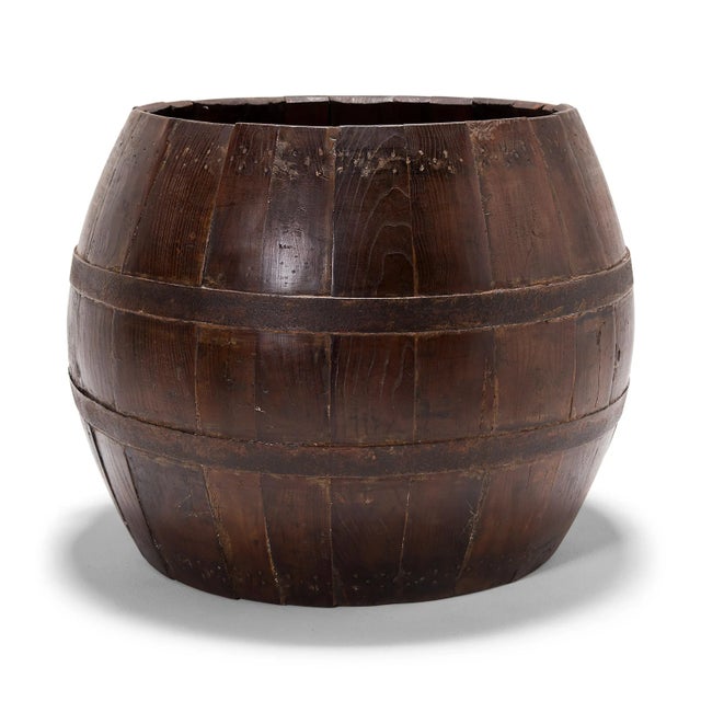 This squat, melon-like barrel is actually a turn of the century Peking opera drum, originally used by a theater troupe to...