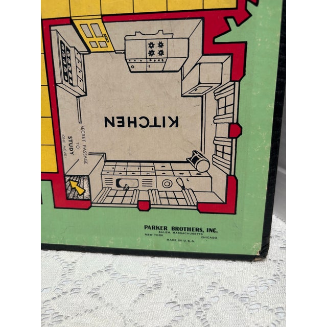 1950s Vintage Midcentury Original Clue Game Board and Accessory Pieces For Sale - Image 5 of 12