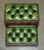 Antique Chesterfield Library Steps in Flamed Hardwood and Green Leather For Sale - Image 3 of 18