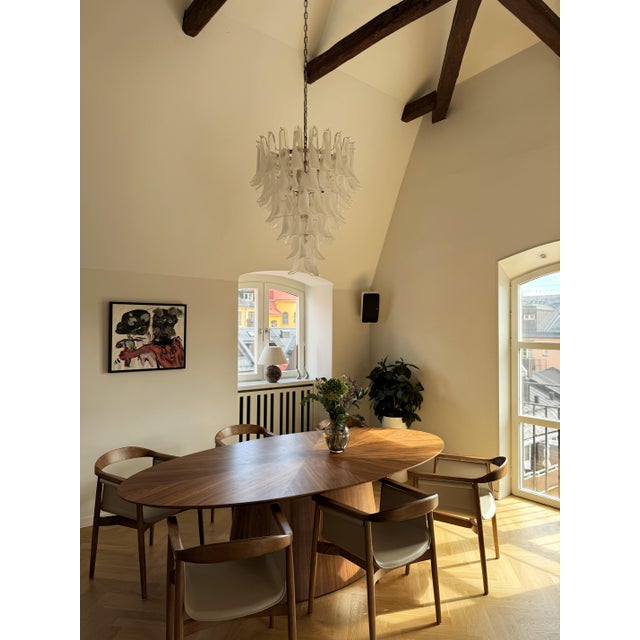 Eclectic White Murano Chandelier For Sale - Image 3 of 15