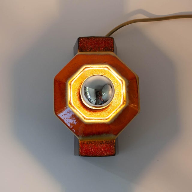 Vintage Ceramic Sconces attributed to Pan Hustadt Leuchten, 1970s, Set of 2 For Sale - Image 11 of 18