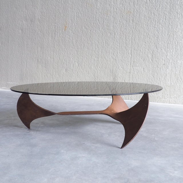 Oval Propeller Coffee Table by Knut Hesterberg for Ronald Schmitt, 1960s For Sale - Image 13 of 15