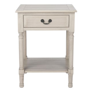 Whitney 1 Drawer Accent Table in Greige For Sale