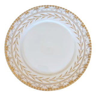 Early 20th Century KPM German Porcelain Kurland Gold Laurel & Swags Dinner Plate - 1 of 18 For Sale