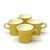Mid 20th Century Vintage Yellow Coffee Mugs by Usa Pottery Circa 1960s - Set of 4 For Sale - Image 5 of 8