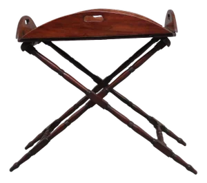 Early 19th Century Mahogany Folding Butlers Tray on Stand, 1830s