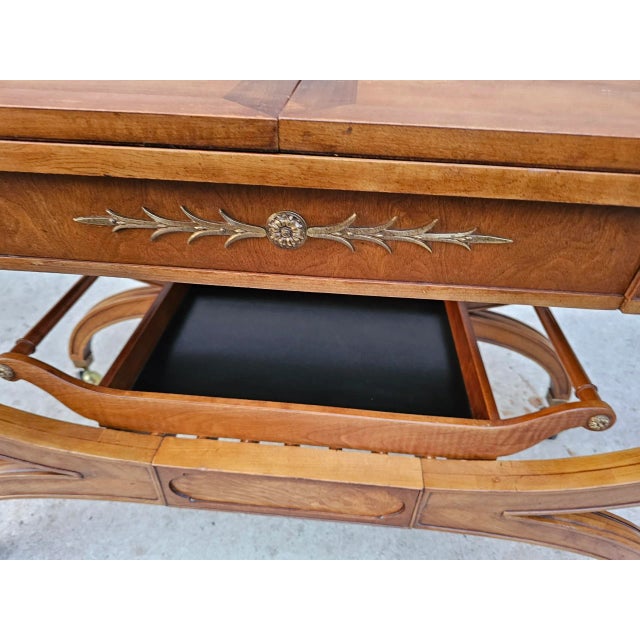 Mid 20th Century Hollywood Regency Thomasville Server With Retractable Top and Removable Tray For Sale - Image 10 of 12