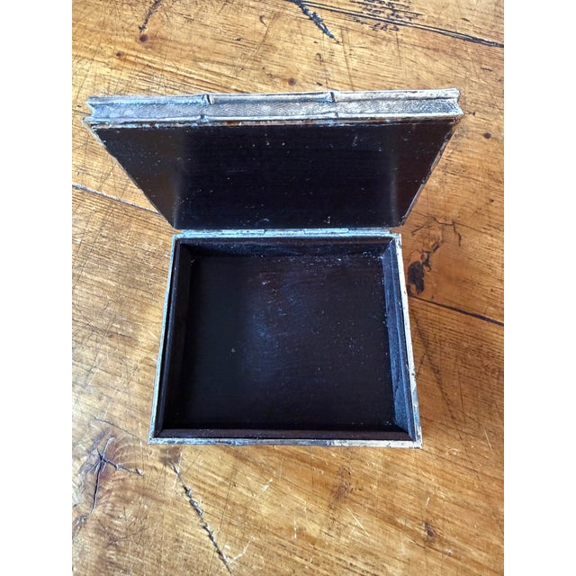 Mid 20th Century Mid 20th Century Faux Bamboo Silver Plate Box, in the Style of Maison Baguès For Sale - Image 5 of 13