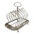 English Sheffield - Mappin & Webb Princes Plate 6‑Slice Skirted & Footed Silverplate Toast Rack - Cottagecore, Breakfast, Entertaining - See Pics! For Sale