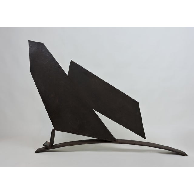 Large Abstract Welded Steel Sculpture "Bird on a Limb" by David Tothero For Sale - Image 10 of 10