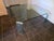 Fabulous 80's post modern coffee table designed by Vittorio Livi for FIAM Italia, Pesaro, Italy. Table is a bent leg...
