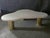 Gold White Wood Cloud Style Coffee Table with Three Brass Feet from Justfurnituress SRL For Sale - Image 8 of 9
