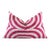 Luxury Silk Velvet Pillow 16x24 – Handmade Fuchsia & Ivory Concentric Lumbar Cushion For Sale