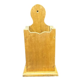 Antique English Pine Candle Box For Sale