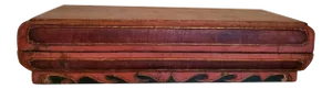 Antique Chinese Food Presentation Carved Wood Partial Gilt Box