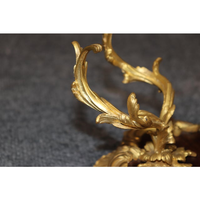 19th C. French Louis XV Style Ormolu Mounted Inkwell by Theodore Millet For Sale In Philadelphia - Image 6 of 11