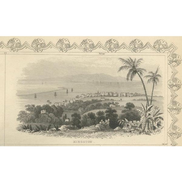 Historical Tallis Map of Jamaica with Decorative Vignettes, 1851 For Sale - Image 6 of 7