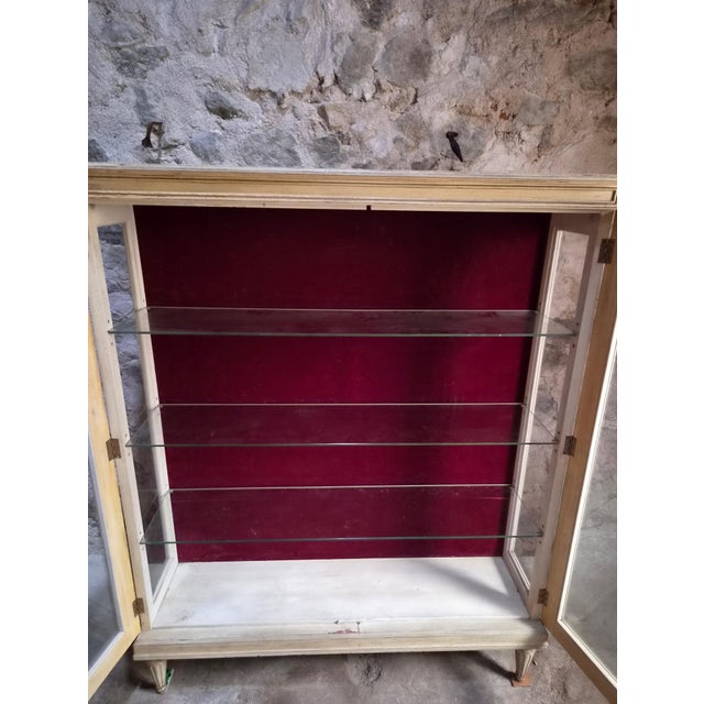 Mid-Century Modern Vintage French Glass Display Cabinet, 1960s For Sale - Image 3 of 18