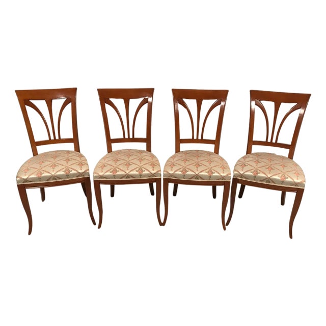 Biedermeier Style Dining Chairs, 1980s, Set of 4 For Sale