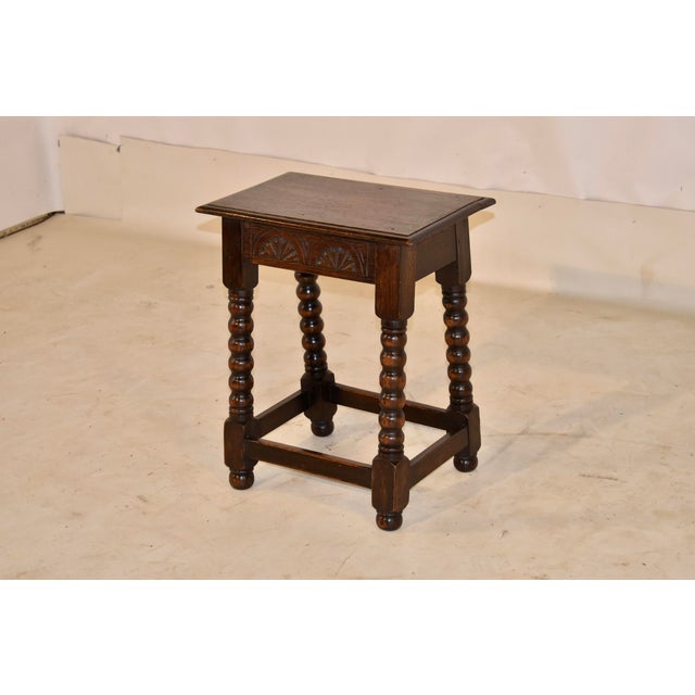 19th Century English Oak Joint Stool For Sale - Image 4 of 7