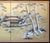 Japanese 1960s "Winter Landscape With Temple", Showa Era Japanese Silk Byobu Screen For Sale - Image 3 of 18