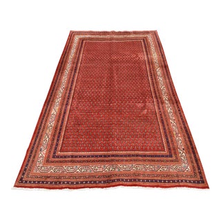 1980s Vintage Persian Mir Rug 7′ X 11′ For Sale