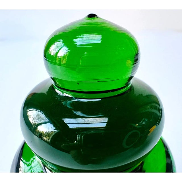 Early 20th Century Empoli Green Glass Stopper For Sale - Image 4 of 8