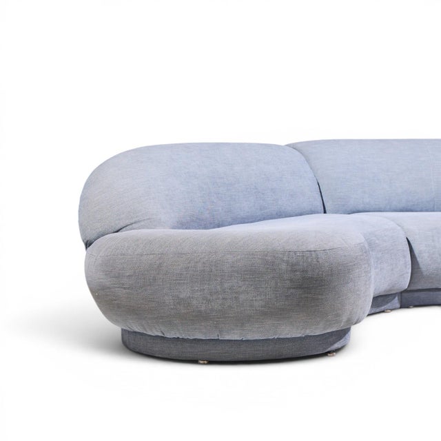 Blue Milo Baughman for Thayer Coggin Mid Century Sectional Sofa For Sale - Image 8 of 8