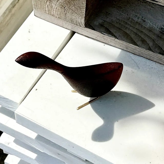 Not Yet Made - Made To Order Teak Long Neck Bird Figurine, Mid Century Modern Style For Sale - Image 5 of 10
