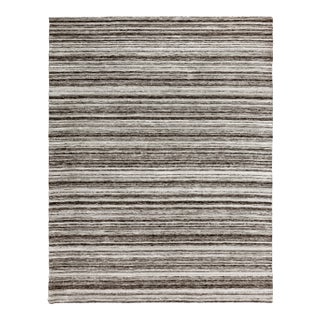 Exquisite Rugs Northampton Hand Loom Wool Charcoal & Silver - 9'x12' For Sale