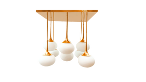 Oval Glass Cone Ceiling Light