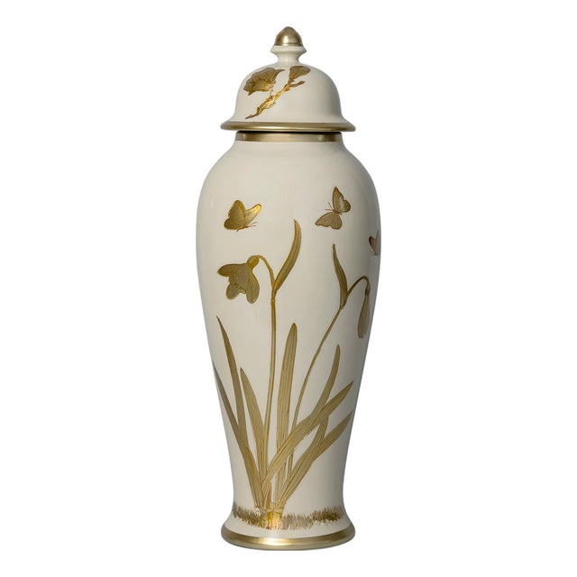 Gilded Iris Jar, Medium For Sale