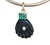 2020s Black Onyx Shell Pendant With Emerald, Diamond & 14k Gold For Sale - Image 5 of 6