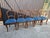 Louis Philippe Chairs in Walnut and Blue Velvet, 1950s, Set of 5 For Sale - Image 13 of 15