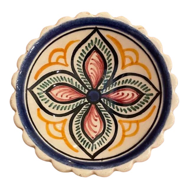 Mid 20th Century Vintage Henriot Quimper Butter Pat or Trinket Dish For Sale