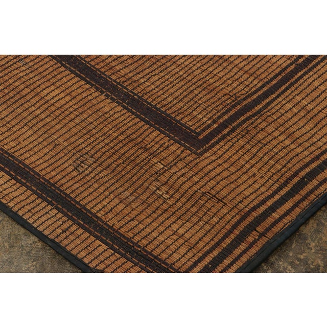 1950s Vintage Tuareg Runner Mat, Beige With Bold Tribal Geometric Patterns - Rug & Kilim For Sale - Image 5 of 7