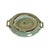 Majolica Late 19th Century Victorian Majolica Oval Leaf, Fern and Greek Key Pedestal Dish With Handles For Sale - Image 4 of 5