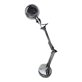 Vintage Chrome Industrial Desk Lamp For Sale