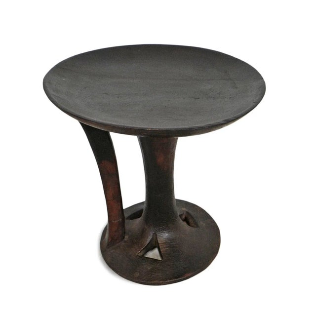Contemporary Vintage Naga Serving Bowl Stool For Sale - Image 3 of 7