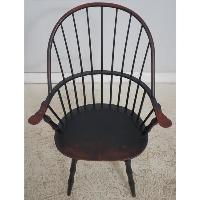 Age: Approx. 30 Years Old Details: Shapley Saddle Seats Sack Back Windsor Style Crackle Paint Finish Factory Distressed...