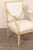Beige Mid 20th Century French Louis XVI Style Upholstered Armchair For Sale - Image 8 of 9