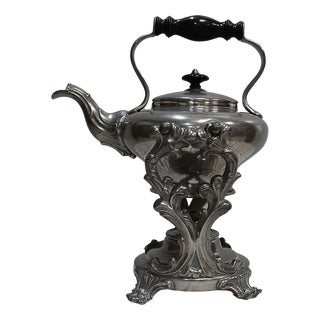 Louis XV Style Samovar Teapot in Silver Copper, Late 19th Century For Sale