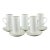 1960s LaGardo Tackett for Schmid Porcelain Demitasse Espresso 4" Cups With Saucers - Service for 5 For Sale