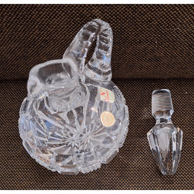 German Hand-Cut Clear Crystal Glass Liqueur Carafe from Nachtmann, 1980s For Sale - Image 4 of 6